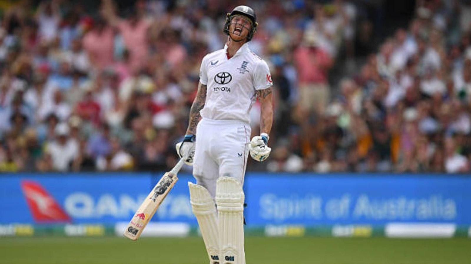 WATCH: Ben Stokes fumes, jumps in frustration after being clean-bowled by Mitchell Starc on Day 3 Ben Stokes of England reacts after being bowled for 83 runs by Mitchell Starc during day three of the Third Test Match in the 2025-26 Ashes Series between Australia and England at Adelaide Oval (via Getty)