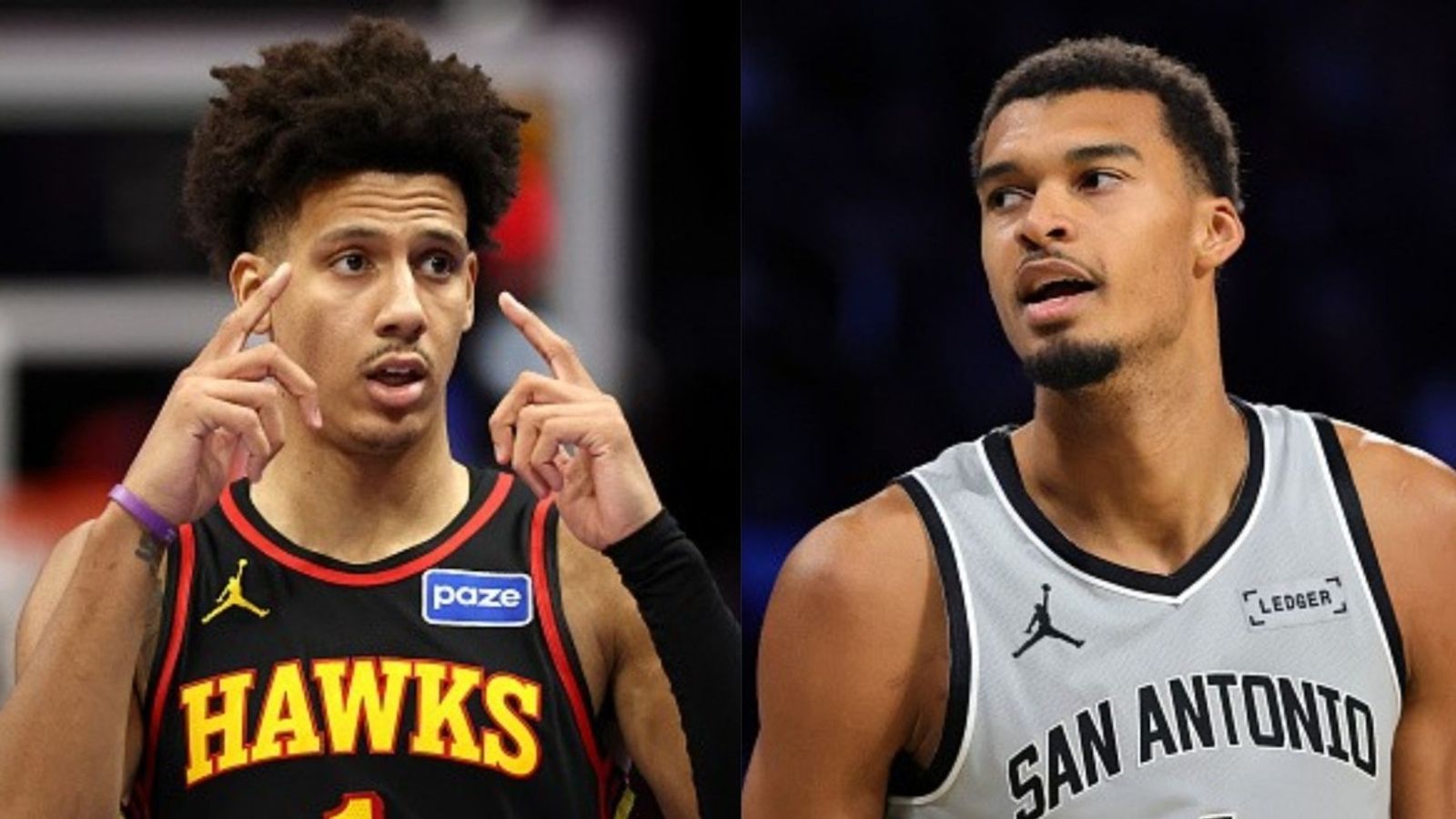 Spurs vs Hawks schedule: Date, time, live stream, and more on NBA 2025-26 season (December 19) Jalen Johson, Victor Wembanyama in the frame (Images via Getty)