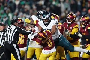 WATCH: Brawl erupts in Eagles vs Commanders clash as Tyler Steen, Javon Kinlaw and Quan Martin are ejected SportsTak