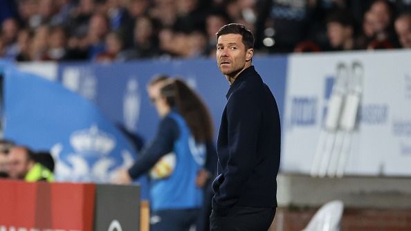 Xabi Alonso, Head Coach of Real Madrid, reacts during the Copa del Rey match between CF Talavera and Real Madrid at Estadio El Prado on December 17, 2025 in Talavera de la Reina, Spain.