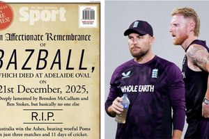Australian media publishes Bazball's obituary on back page, says 'Deeply lamented by McCullum and Stokes, but basically no one else' SportsTak
