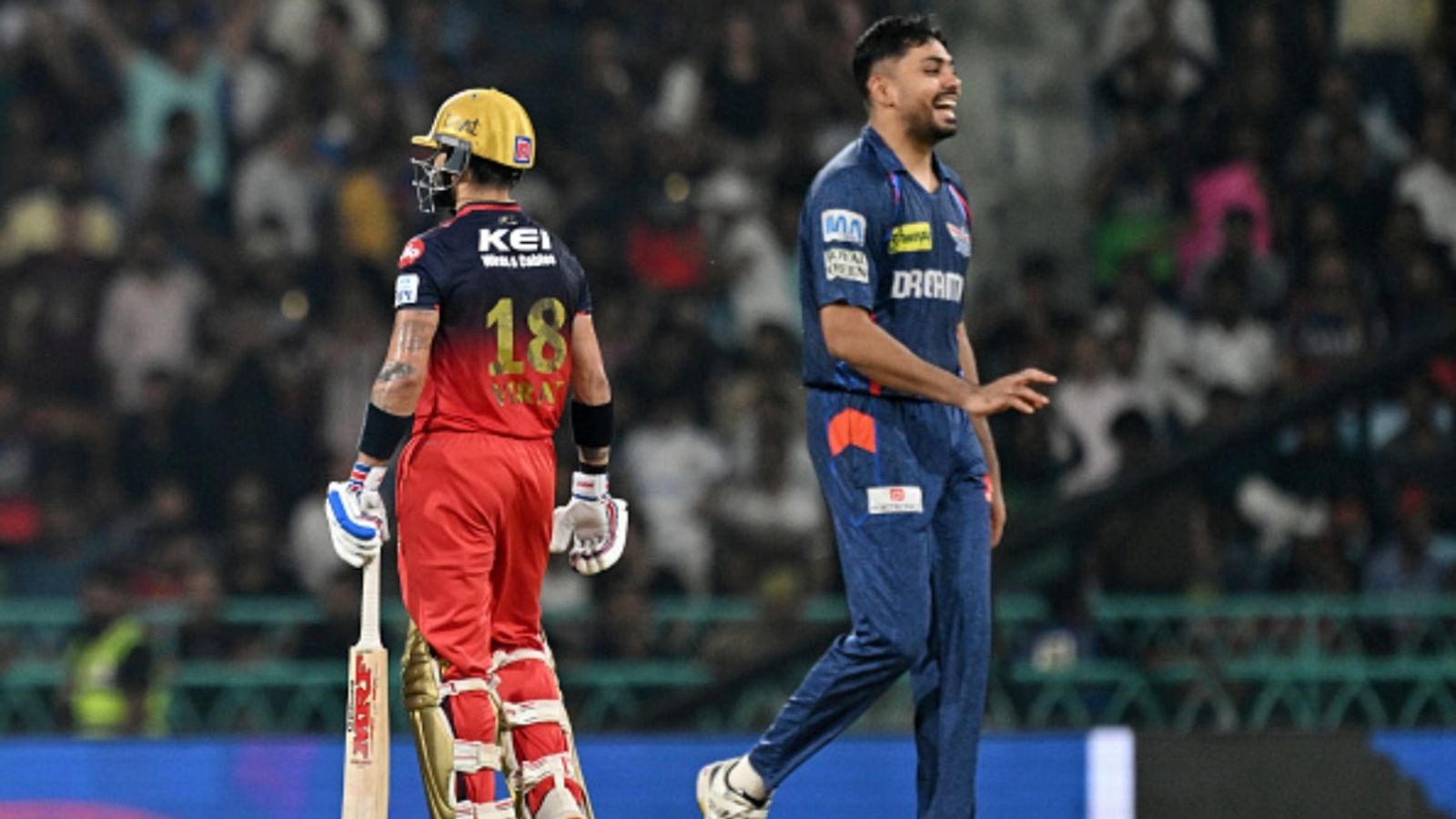 LSG to send Avesh, Mohsin and others to South Africa to train with their SA20 team, take BCCI's permission ahead of Vijay Hazare Trophy: Report Lucknow Super Giants' Avesh Khan (R) celebrates after taking the wicket of Royal Challengers Bengaluru's Virat Kohli (L) during the IPL 2025.