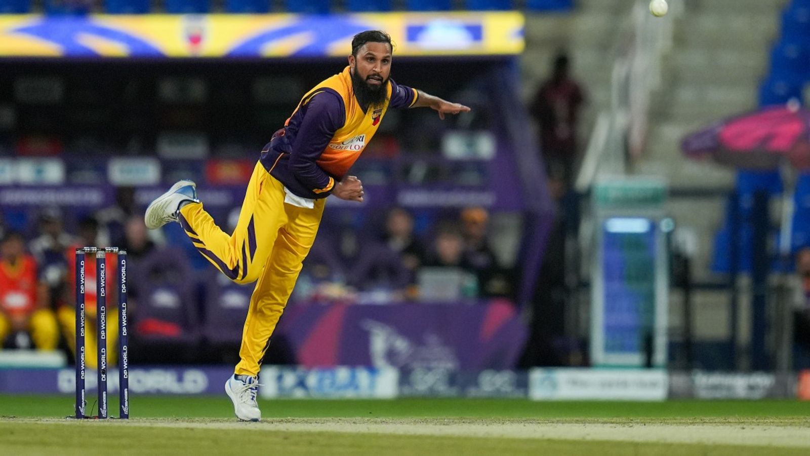Finisher Adil Rashid snatches win from Knight Riders in last-ball thriller, keeps Sharjah Warriorz alive in ILT20 2025-26 playoffs race Adil Rashid of Sharjah Warriorz bowls during ILT20 2025-26 clash against Abu Dhabi Knight Riders at the Zayed Cricket Stadium, Abu Dhabi, UAE, on December 22, 2025.