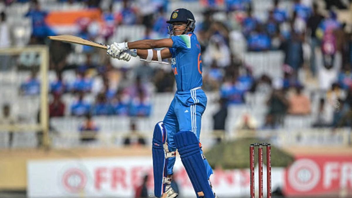 India's Yashasvi Jaiswal plays a shot during the first one-day international (ODI) cricket match between India and South Africa at the JSCA International Stadium in Ranchi (via Getty) India's Yashasvi Jaiswal plays a shot during the first one-day international (ODI) cricket match between India and South Africa at the JSCA International Stadium in Ranchi (via Getty)