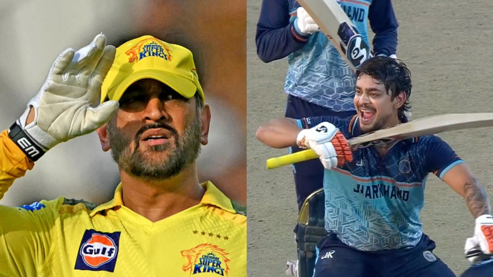 How MS Dhoni played a major role in Jharkhand's SMAT title glory? Know it all here Legendary MS Dhoni (L) and Jharkhand captain Ishan Kishan in frame. (Getty-X)