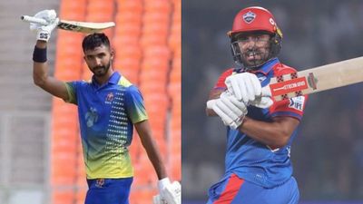 Vijay Hazare Trophy: Devdutt Padikkal, Karun Nair centuries power Karnataka to facile win over Kerala Karnataka's Devdutt Padikkal (L) and Karun Nair in this frame. (X/Twitter)