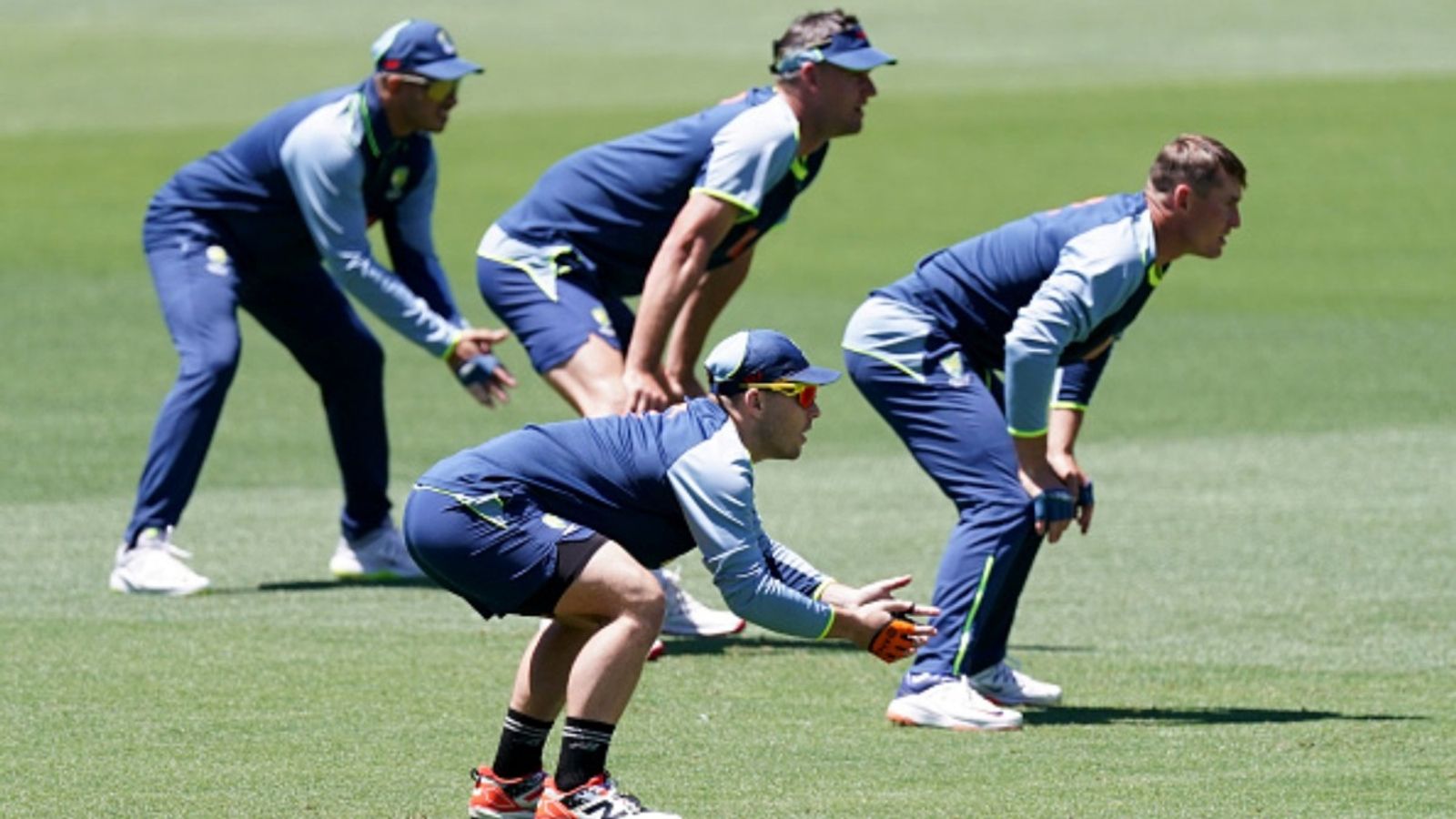 After controversial 2-day MCG affair, Australia release 2 players to play BBL ahead of Sydney Test Australia's Josh Inglis (centre), Marnus Labuschagne (right), Beau Webster (left) and Usman Khawaja (far left) field in a slip cordon during a nets session at the Adelaide Oval.