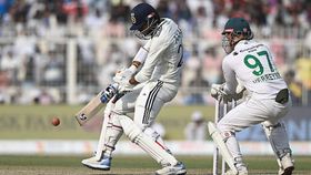 Axar Patel of India plays a shot during the First Test match in the series between India and South Africa at Eden Gardens on November 16, 2025 (via Getty) Axar Patel of India plays a shot during the First Test match in the series between India and South Africa at Eden Gardens on November 16, 2025 (via Getty)