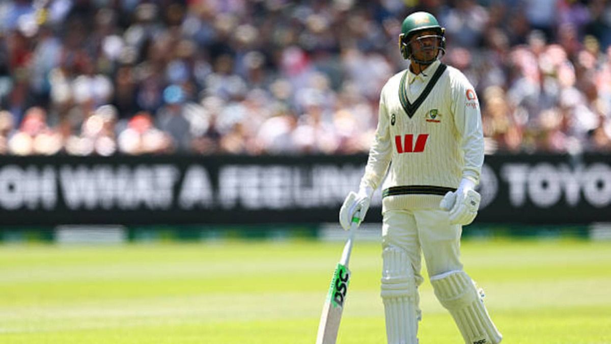 Usman Khawaja of Australia leaves the field after being dismissed by Josh Tongue of England during day two of the Fourth Test in the 2025/26 Ashes Series between Australia and England (via Getty) Usman Khawaja of Australia leaves the field after being dismissed by Josh Tongue of England during day two of the Fourth Test in the 2025/26 Ashes Series between Australia and England (via Getty)