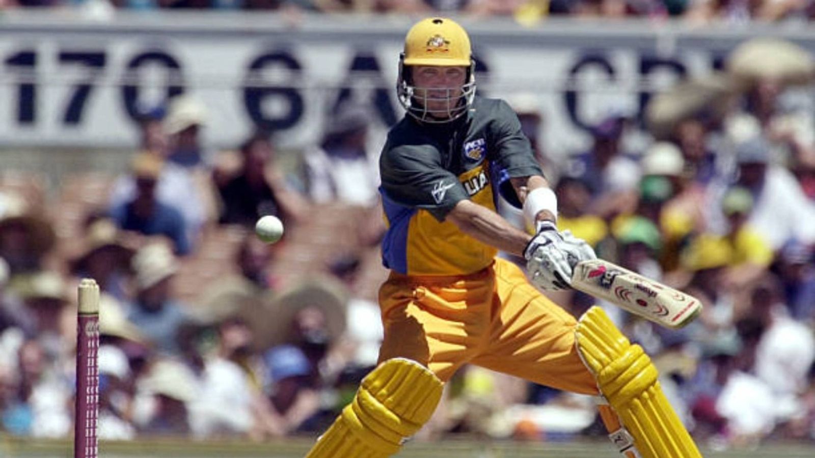 Australia legend with 9,872 international runs in induced coma due to serious illness Damien Martyn of Australia cuts through point against Zimbabwe during the Carlton Series One Day International between Australia and Zimbabwe at the WACA Cricket Ground in Perth (via Getty)