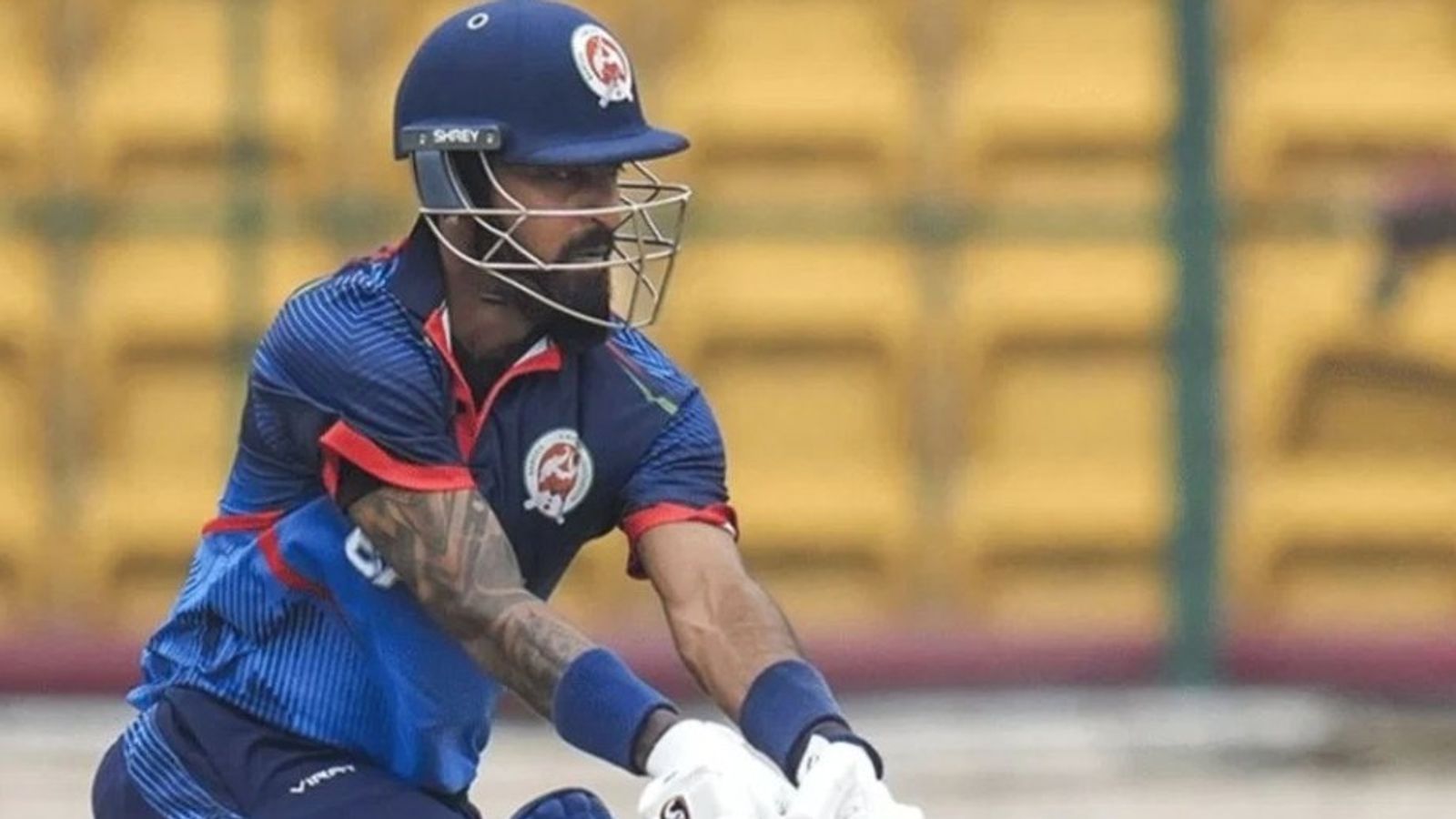 VHT: Another RCB star after Padikkal roars with terrific ton to lead Baroda to 37-run win over Hyderabad Baroda captain Krunal Pandya in frame. (X/Twitter)
