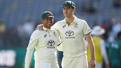 Pat Cummins' heartfelt request to retiring Usman Khawaja ahead of farewell Test in Sydney Australia's Usman Khawaja (L) and Pat Cummins in this frame. (Getty)