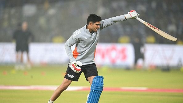 India Test and ODI captain Shubman Gill warming up India Test and ODI captain Shubman Gill warming up