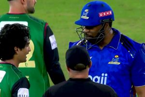 WATCH: Kieron Pollard involved in heated exchange in ILT20 final as PAK pacer Naseem Shah sledges him SportsTak