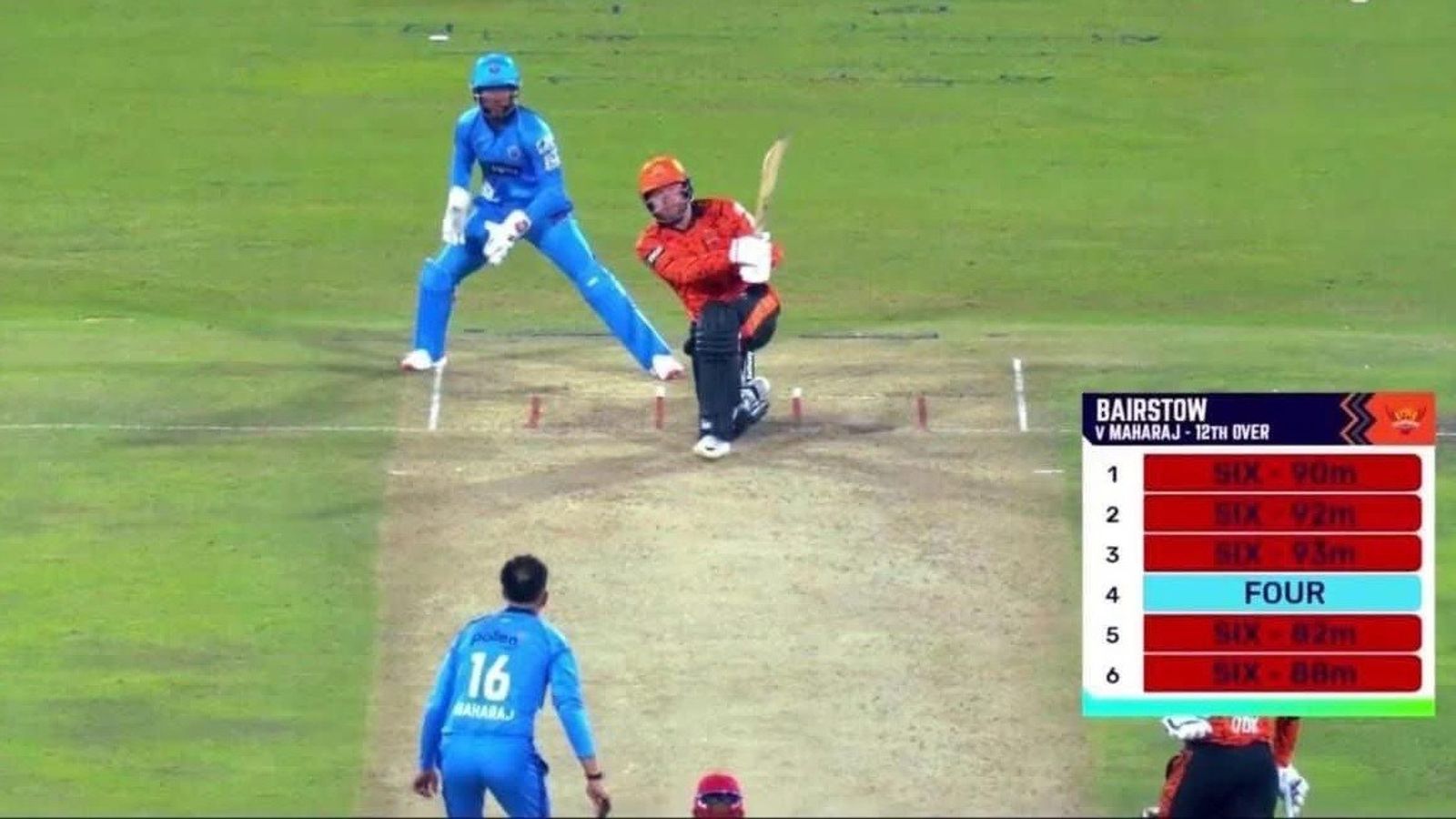 Released by MI, unsold in IPL auction, Bairstow smashes Maharaj for 34 runs in an over Sunrisers Eastern Cape opener Jonny Bairstow hits Pretoria Capitals' Keshav Maharaj for a six in SA20 clash on January 5.
