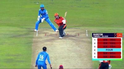 Released by MI, unsold in IPL auction, Bairstow smashes Maharaj for 34 runs in an over Jonny Bairstow, Keshav Maharaj