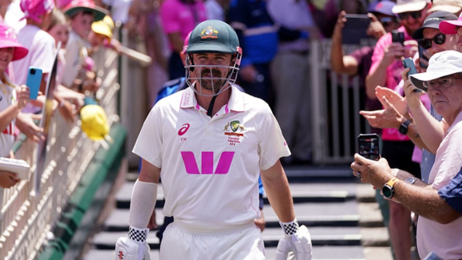 Travis Head equals record for most centuries in an Ashes series as opener, 1st since Matthew Hayden Australia's Travis Head walks out to bat for the afternoon session on day three of the fifth Ashes Series 2025 Test at the Sydney Cricket Ground, Australia.