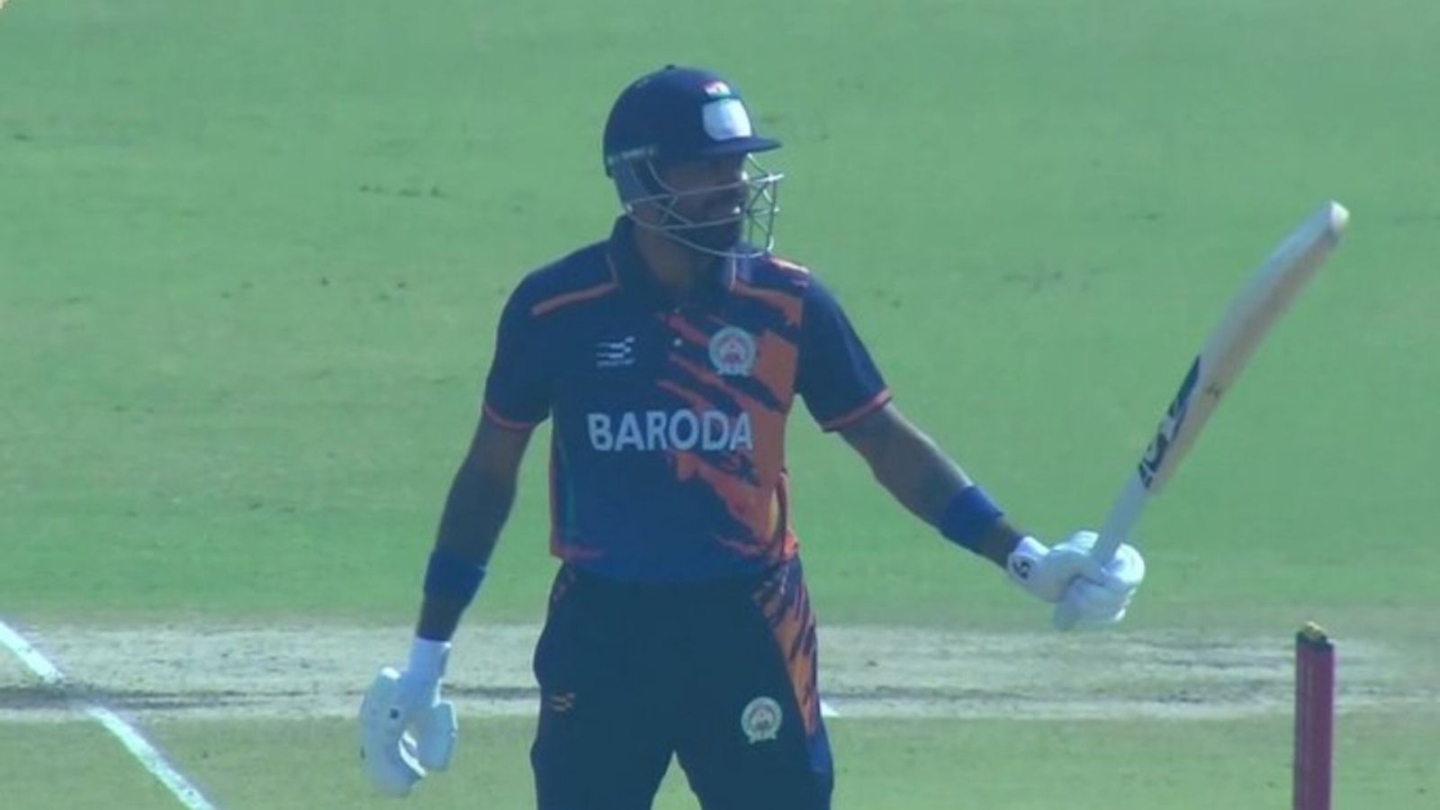 Hardik Pandya slams 9 sixes in 31-ball 75, torments Chandigarh bowlers in Baroda's must-win clash Baroda's Hardik Pandya celebrates after reaching his fifty from just 19 balls against Chandigarh in Vijay Hazare Trophy 2025-26 clash.