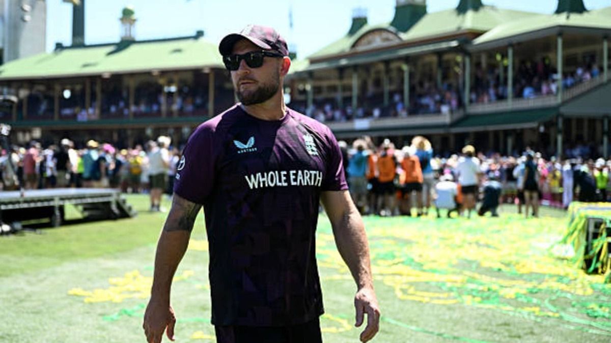 England coach Brendon McCullum after losing the Fifth Test in the 2025/26 Ashes Series between Australia and England at Sydney Cricket Ground (via Getty)