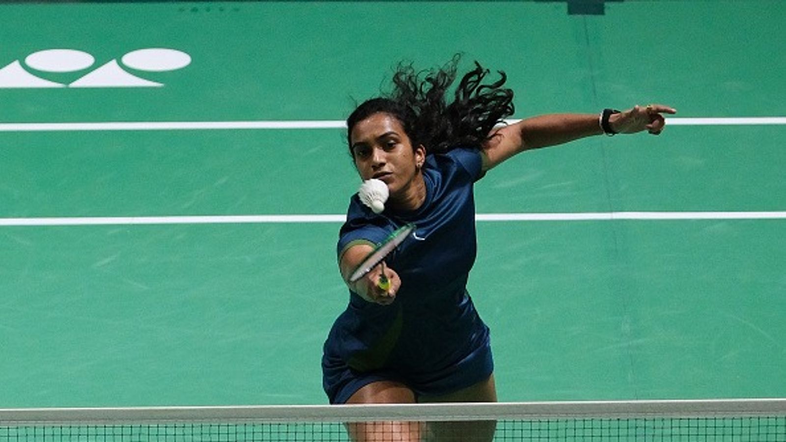 PV Sindhu storms into Malaysia Open semis after Yamaguchi retires with injury Pusarla V. Sindhu of India in action against Sung Shuo Yun of Chinese Taipei in the women's singles round of 64 match during day two of the Petronas Malaysia Open (getty)