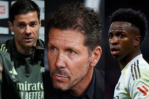 Real Madrid’s Alonso responds to Atletico’s Simeone’s heated exchange with Vinicius Jr during Super Cup semifinal SportsTak