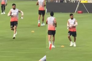 Kohli in fun mode! Virat mimics Arshdeep's run-up during India practice session, Video goes viral SportsTak