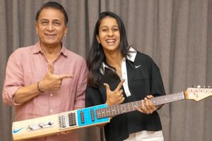 WATCH: Sunil Gavaskar fulfills promise gifts Jemimah Rodrigues bat-shaped guitar, joins her for duet SportsTak