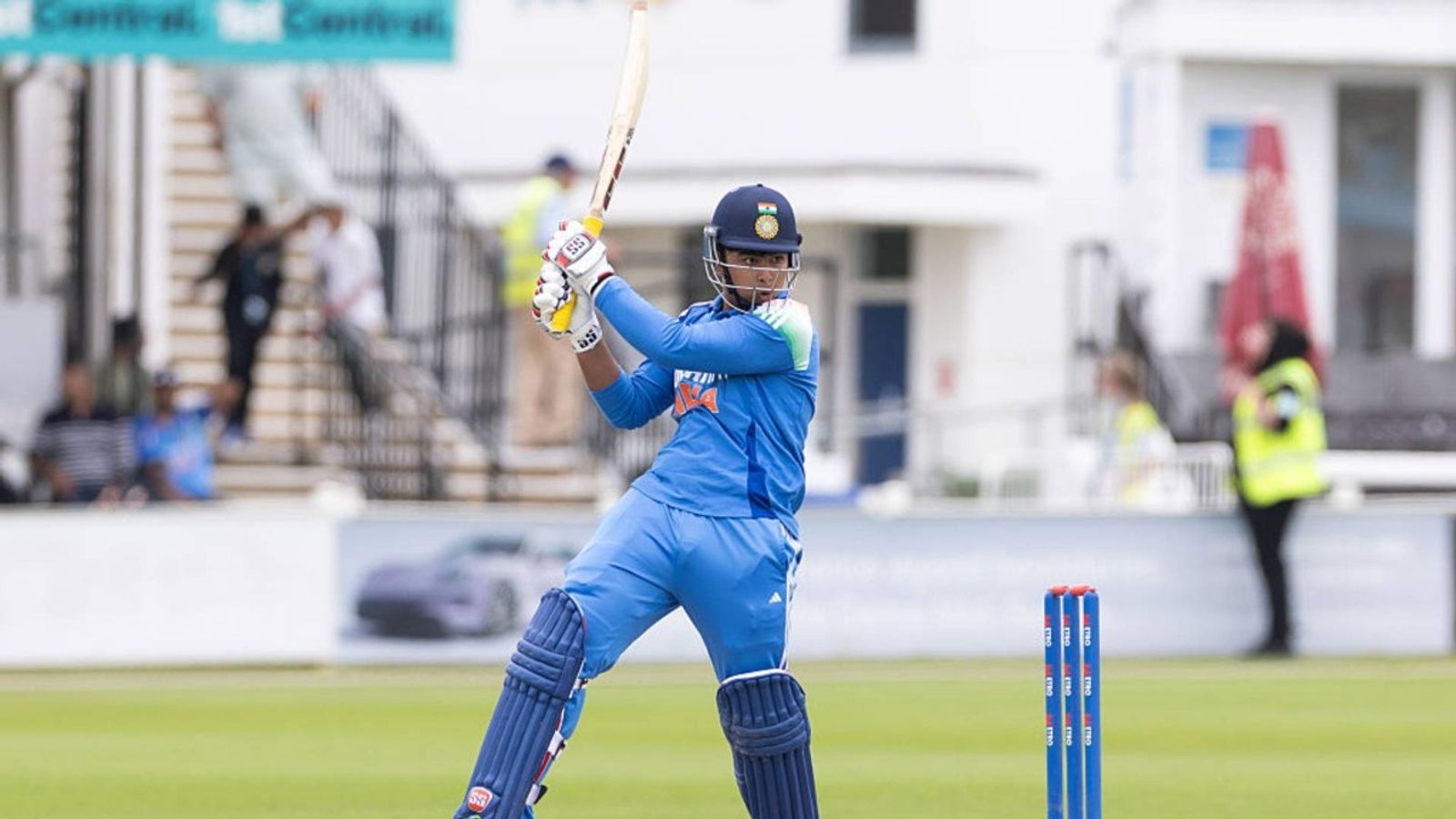 Vaibhav Suryavanshi gears up for U19 WC, smashes 7 sixes in thunderous knock of 96 Vaibhav Suryavanshi bats for India U19 during a match (via X)