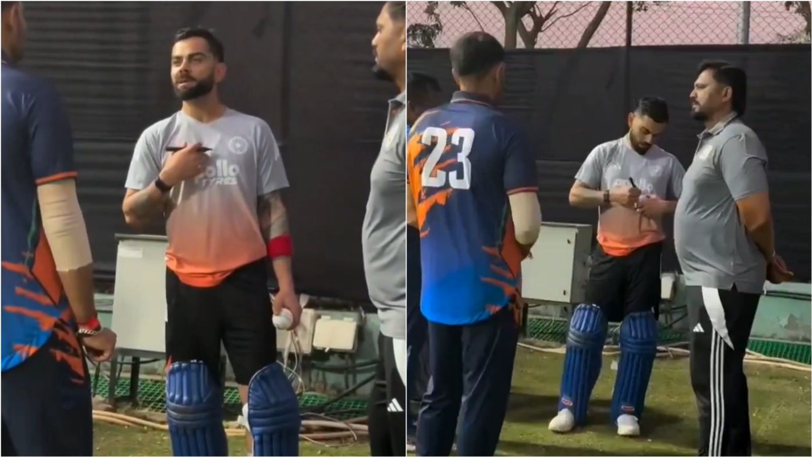Virat Kohli tells net bowler 'agar maar padh bhi jaati hai to koi baat nahi' in pep talk, video goes viral Virat Kohli talks and signs the ball for net bowlers after his session on January 10 in Vadodra.