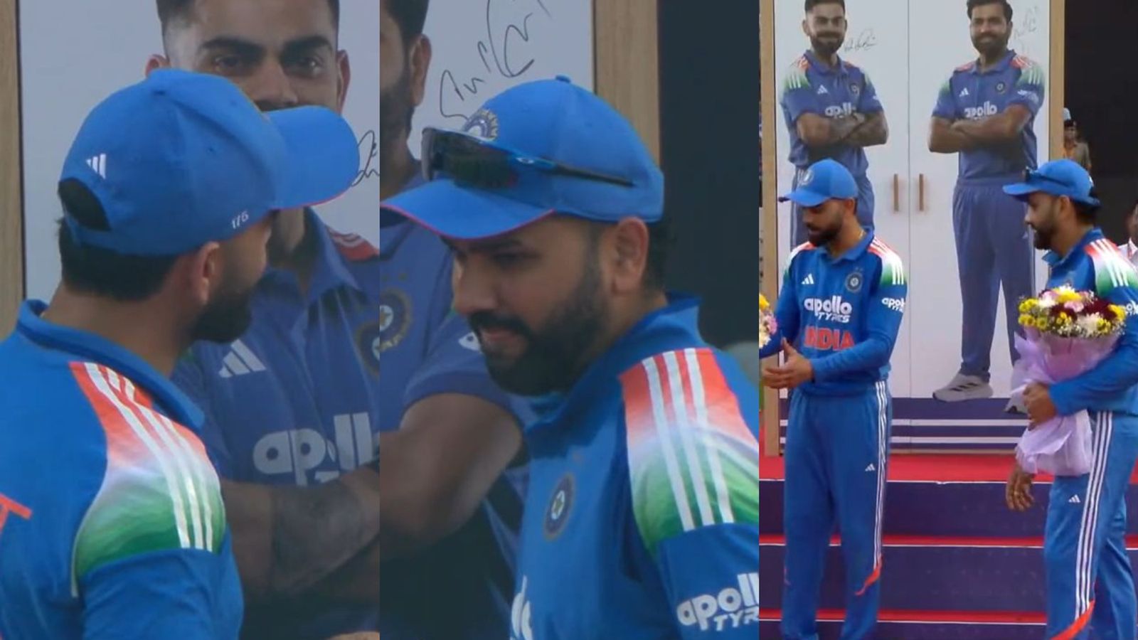 WATCH: Rohit Sharma, Virat Kohli receive special honour during India vs New Zealand 1st ODI India veteran batting duo Rohit Sharma and Virat Kohli