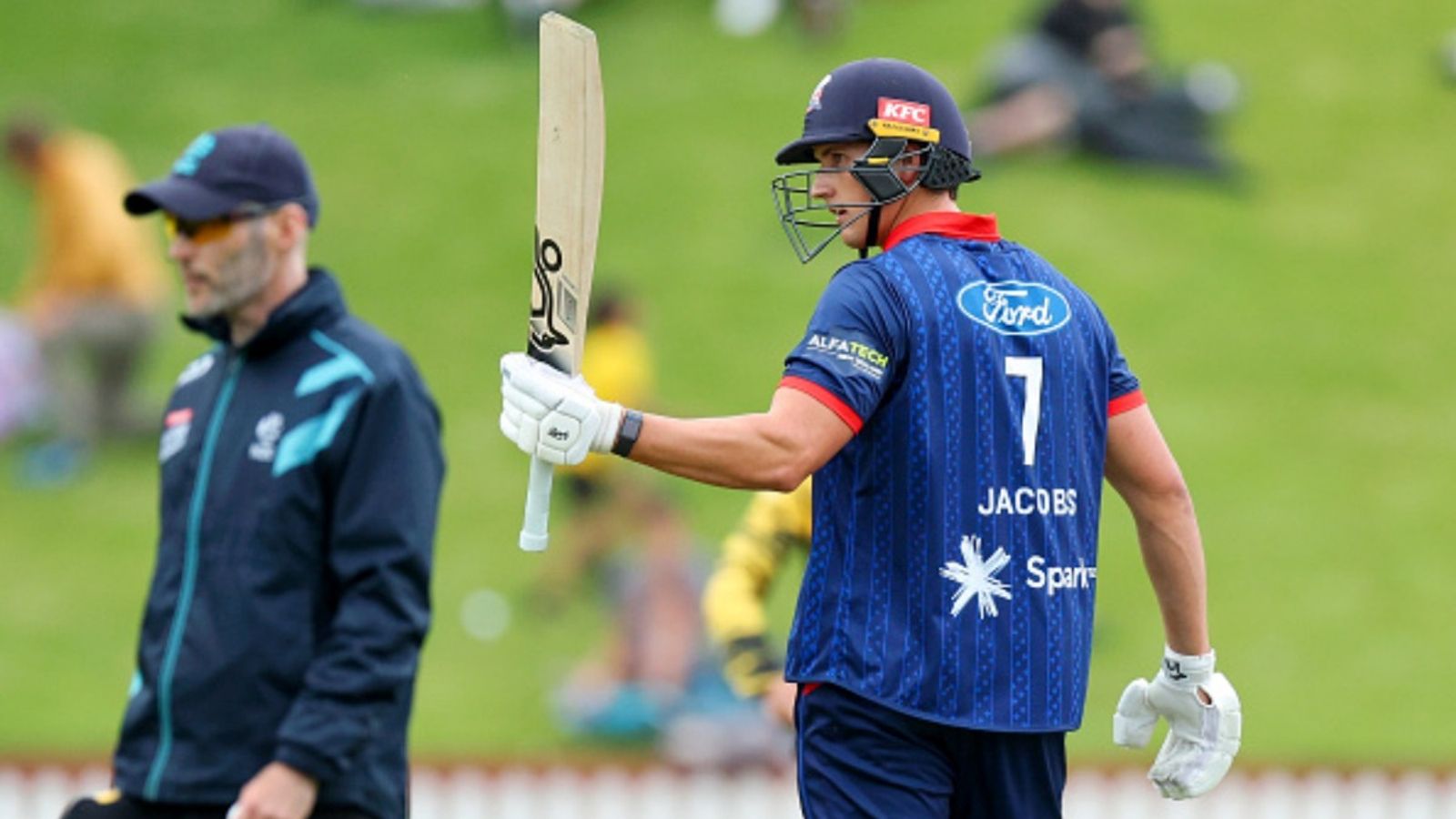 Picked for T20I series vs India, 23-year-old New Zealand batter slams 5 fifties in a row, says 'I'm just having fun' Bevon Jacobs of the Auckland Aces celebrates his half century during the men's T20 Super Smash match against Wellington Firebirds at Basin Reserve on December 29, 2025.