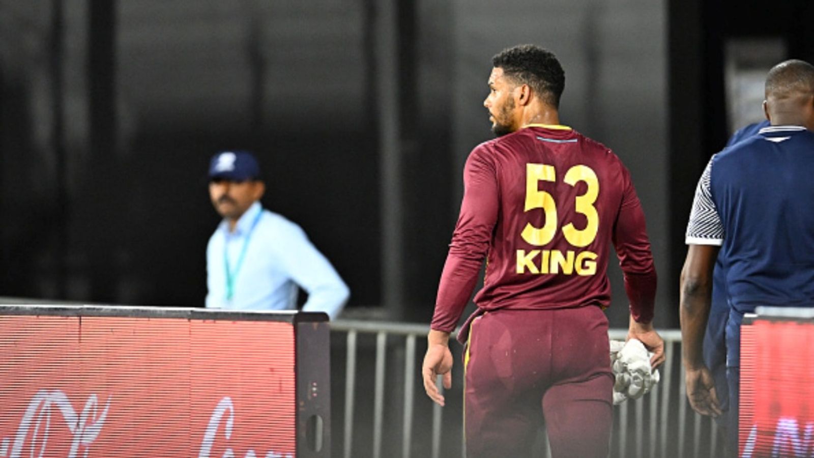 West Indies name Brandon King as captain for T20I series vs Afghanistan ahead of T20 World Cup, several key players rested or unavailable West Indies' Brandon King walks back to the pavilion after getting hurt during the ICC T20 World Cup 2024 Super Eight match against England at Daren Sammy National Cricket Stadium in Gros Islet, Saint Lucia, on June 19, 2024.