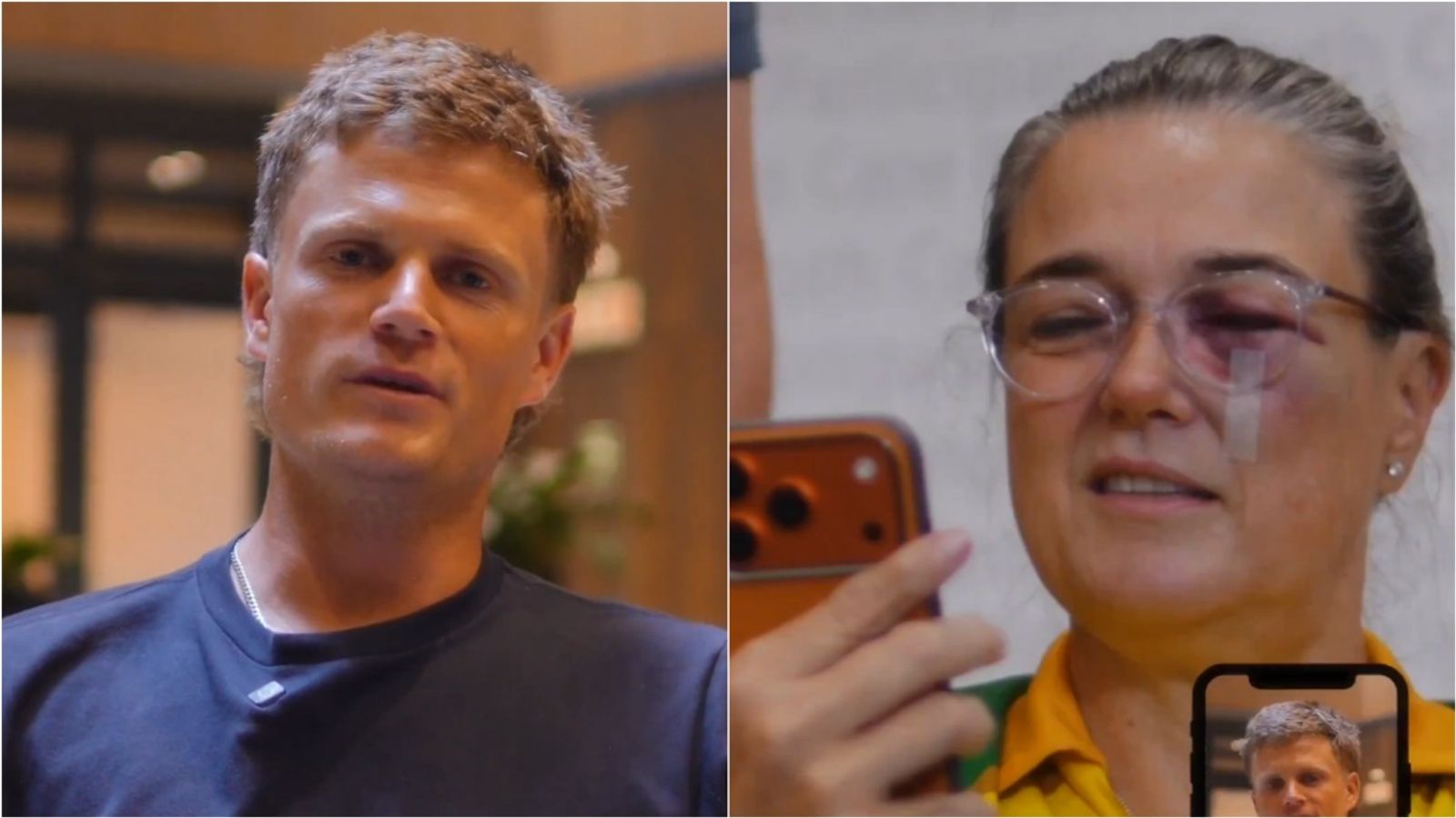 Ryan Rickelton apologises to Super Kings fan who suffered cheek fracture from his shot, gifts signed jersey; watch viral video Ryan Rickelton apologises to Super Kings fan who suffered cheek fracture from his shot, gifts signed jersey; watch viral video