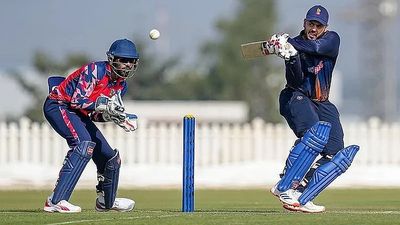 VHT 2025-26: Yash Rathod and Atharva Taide lead Vidarbha to 76-run win over Delhi Delhi's Nitish Rana playing a shot in VHT clash