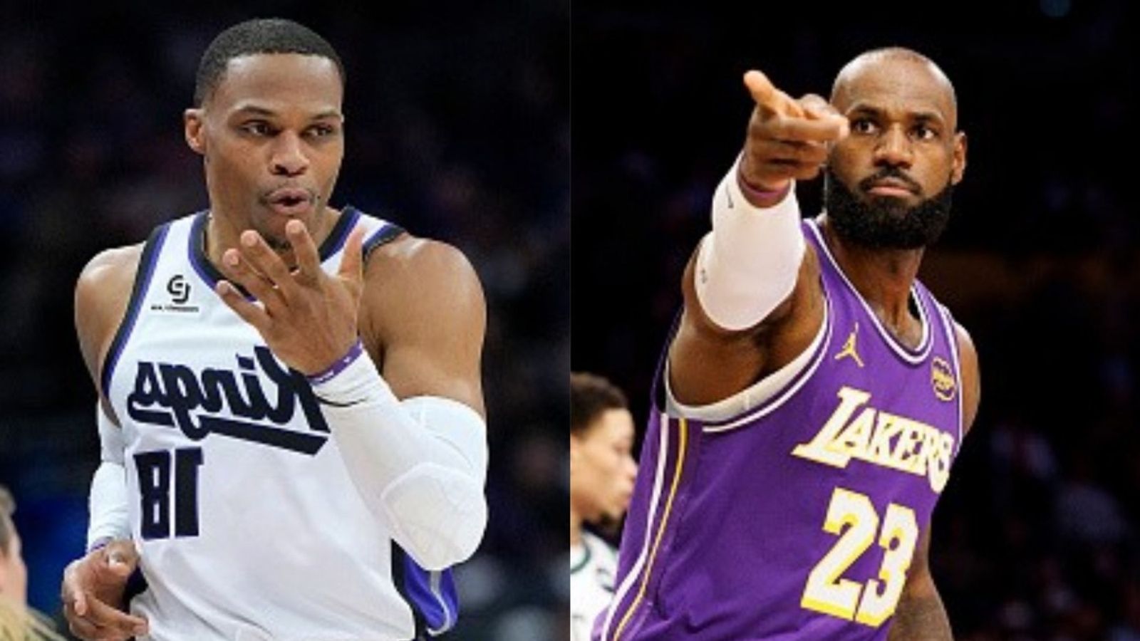 'For Different Reasons': Russell Westbrook admits extra joy in beating ex-teams Lakers & Rockets back-to-back Russell Westbrook, LeBron James in the frame (Images via Getty)