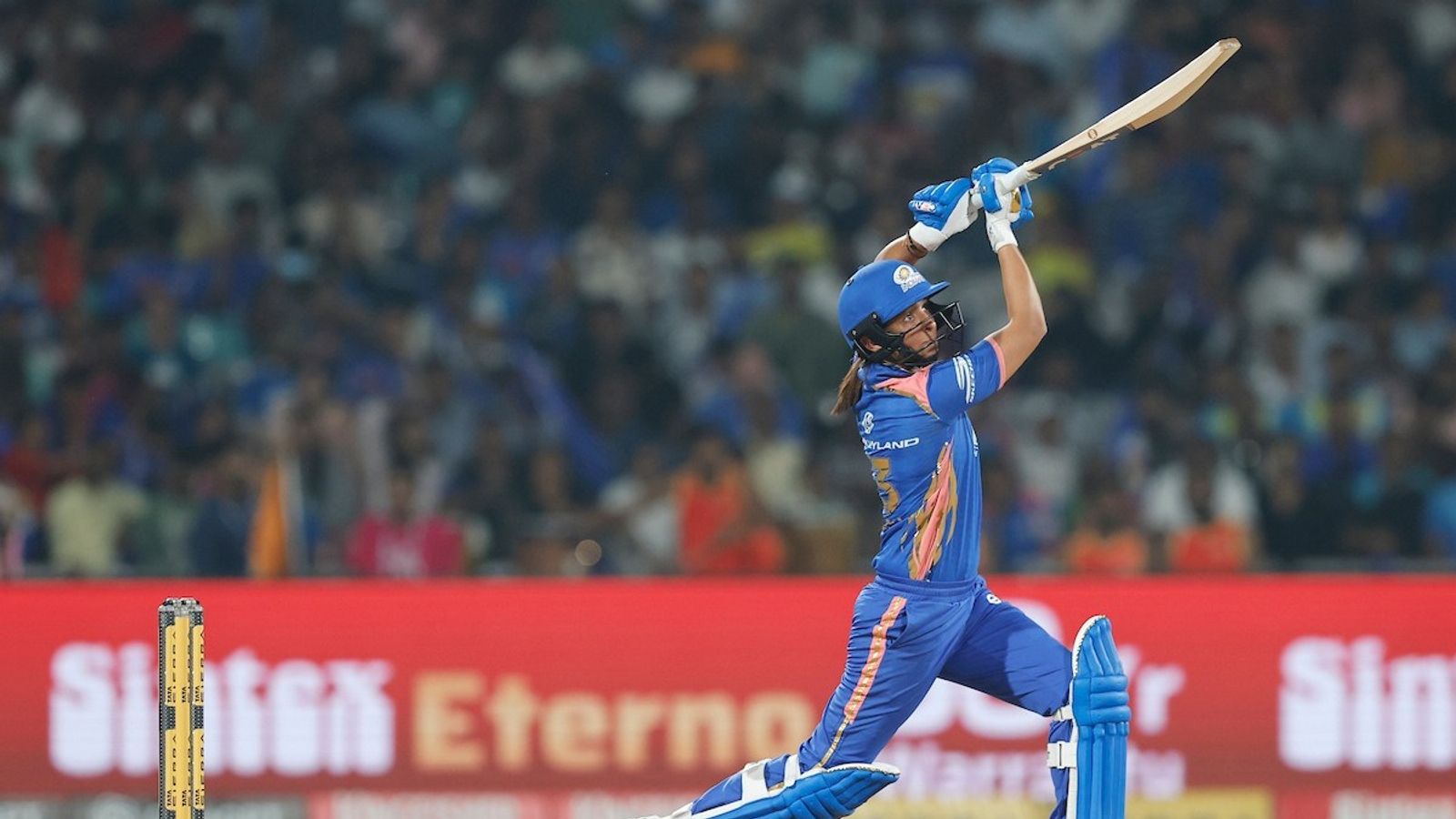 Harmanpreet Kaur’s 71 leads Mumbai Indians to record WPL chase against Gujarat Giants Mumbai Indians (MI) captain Harmanpreet Kaur playing a shot