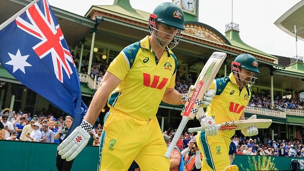 Australia's Mitchell Marsh (L) and Travis Head in this frame. (Getty)