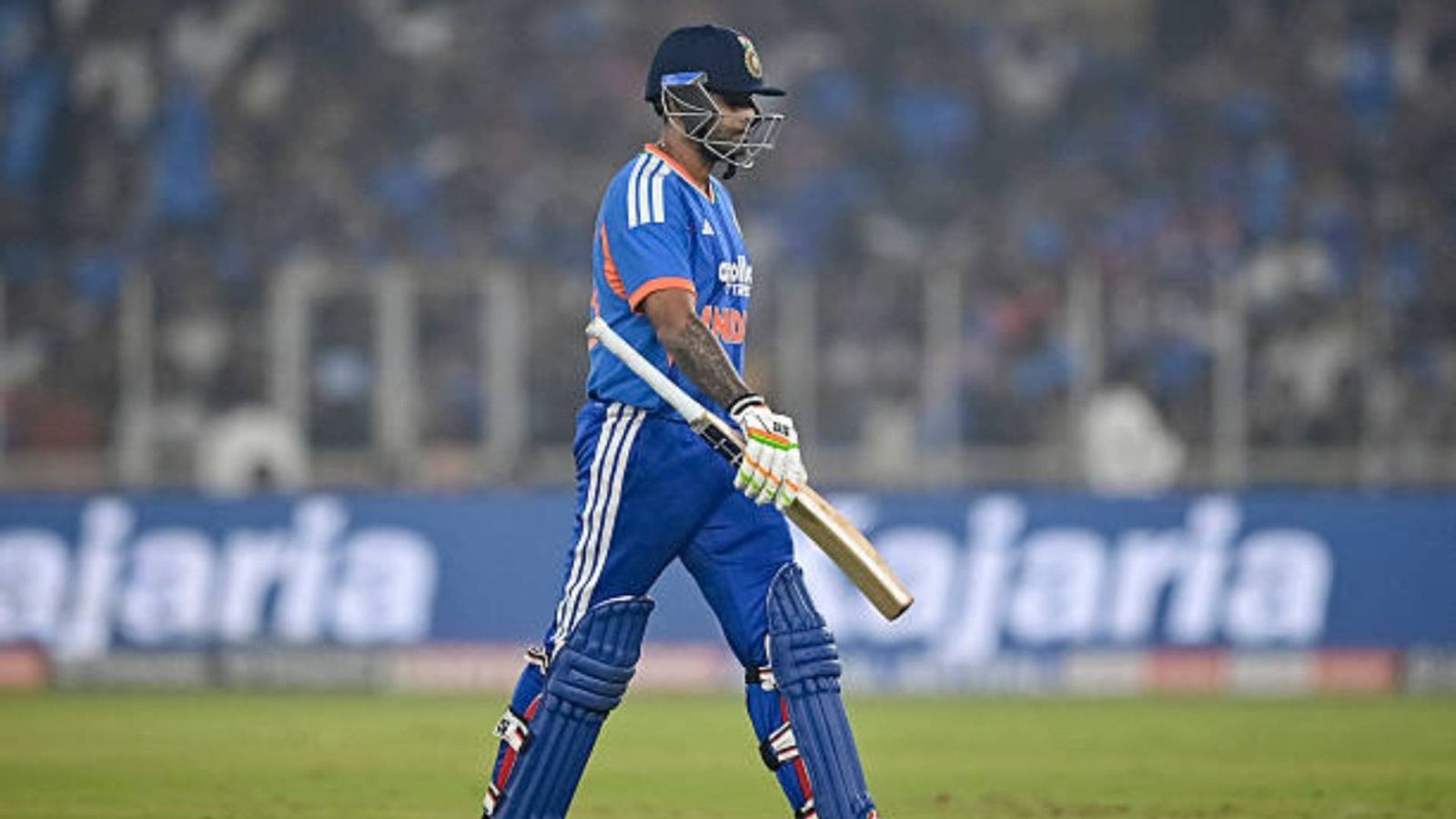 'He is saving it for the World Cup...': Harbhajan Singh backs Suryakumar Yadav to deliver amid poor T20I form India's captain Suryakumar Yadav walks back to the pavilion after his dismissal during the fifth Twenty20 international cricket match between India and South Africa at the Narendra Modi Stadium (via Getty)