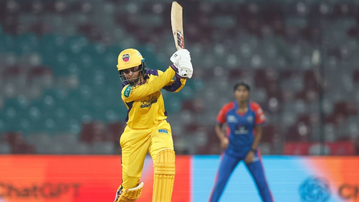 Harleen Deol bats for UP Warriorz in the WPL match against Delhi Capitals (via X)