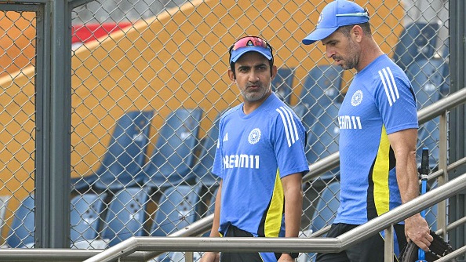 India coach shoots 'T20 WC on the back burners' remark after India's Rajkot ODI defeat, know why India's head coach Gautam Gambhir (L) and assistant coach Ryan ten Doeschate in this frame. (Getty)