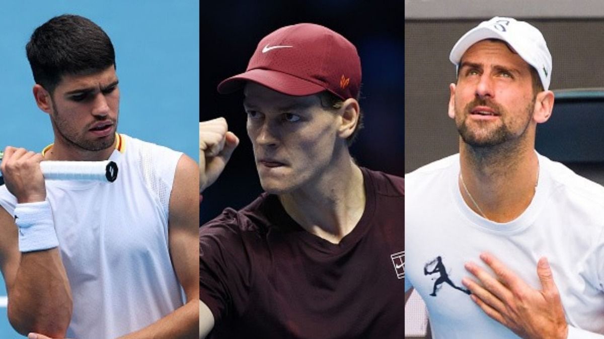 Carlos Alcaraz, Jannik Sinner, Novak Djokovic