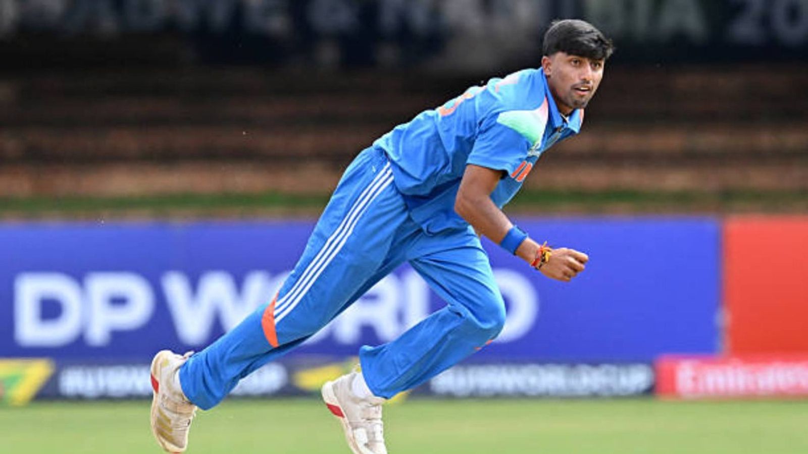 Henil Patel stars with fiery 5-fer as India start U19 World Cup strong, defeat USA by 6 wickets Henil Patel of India bowls during the ICC U19 Men´s Cricket World Cup 2026 Group B match between USA and India at Queens Sports Club on January 15, 2026 in Bulawayo (via Getty)
