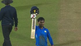 Aman Mokhade's 5th ton powers Vidarbha into Vijay Hazare Trophy final with emphatic six-wicket win over Karnataka. (Screenshot/X) Aman Mokhade's 5th ton powers Vidarbha into Vijay Hazare Trophy final with emphatic six-wicket win over Karnataka. (Screenshot/X)