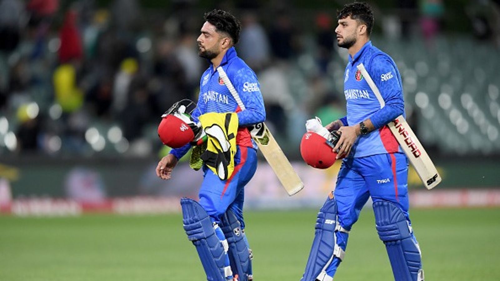 Another star player ruled out of T20 World Cup 2026, to undergo surgery soon Afghanistan's Rashid Khan (L) and Naveen-ul-Haq in this frame. (Getty)