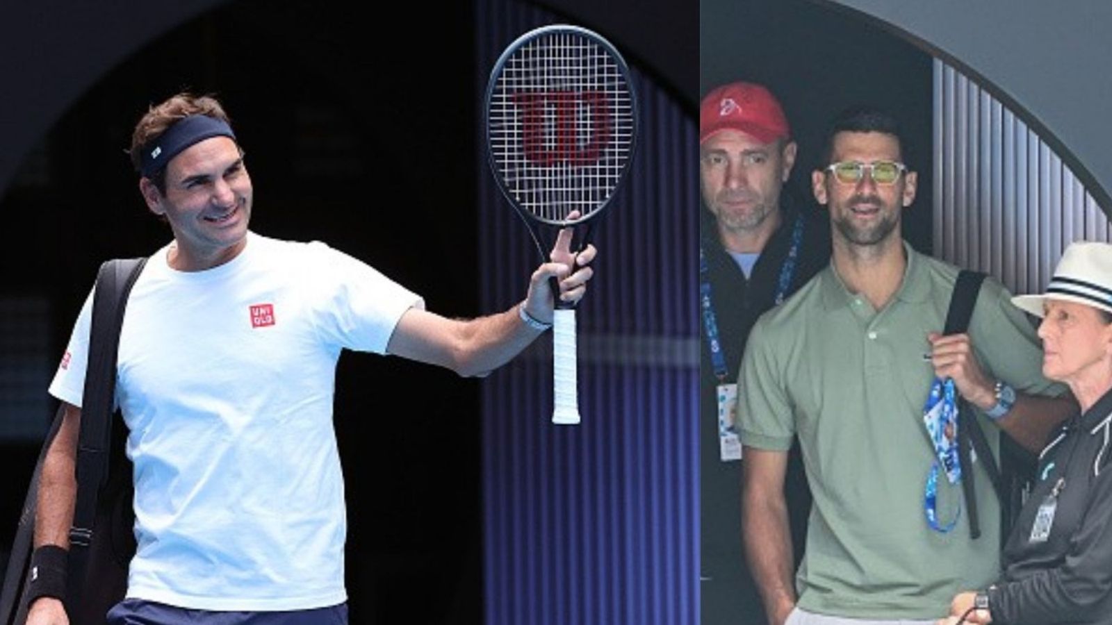 Roger Federer defeats Casper Ruud on his return to court in Australian Open as Novak Djokovic watches Roger Federer, Novak Djokovic in the frame (Images via Getty)