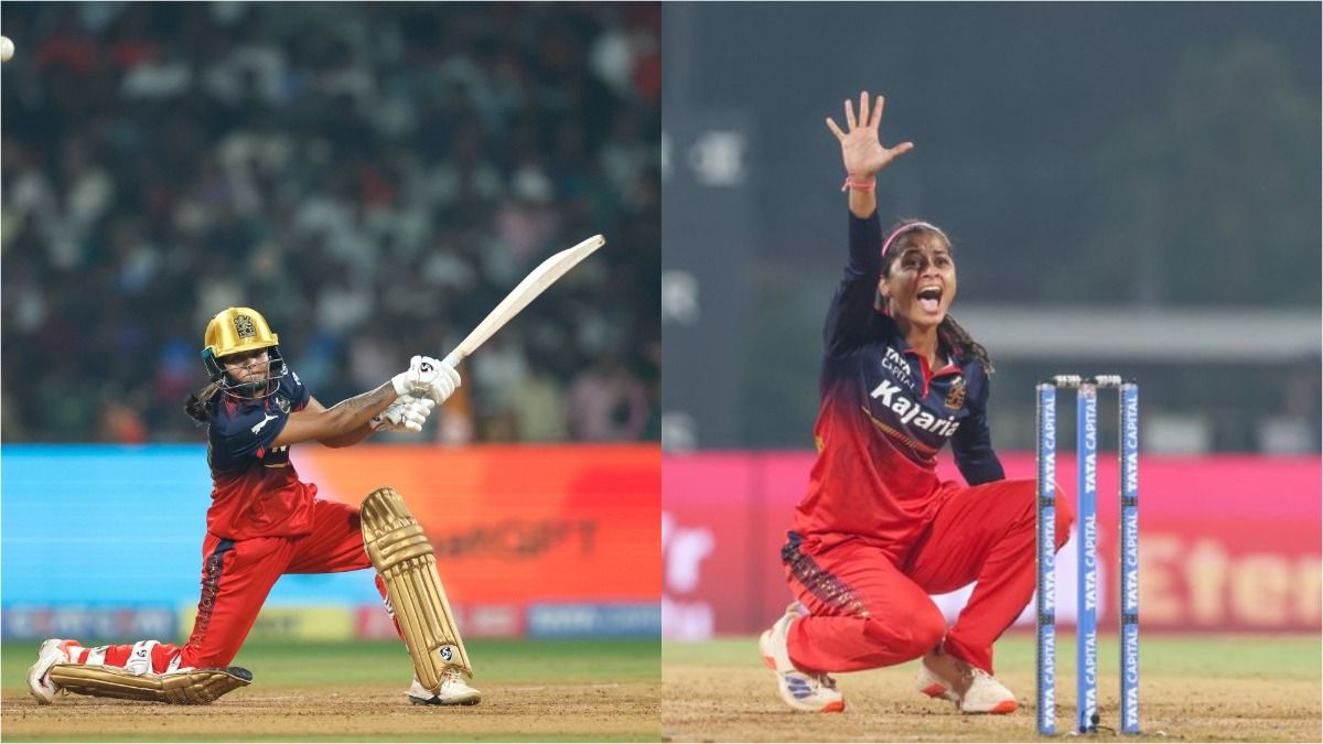 RCB's Radha Yadav (L) and Shreyanka Patil in frame. (X)