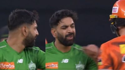 Watch: Triggered Haris Rauf violently pushes Finn Allen during BBL clash, Umpire intervenes Haris Rauf violently pushes Finn Allen during BBL clash. (Screengrab)