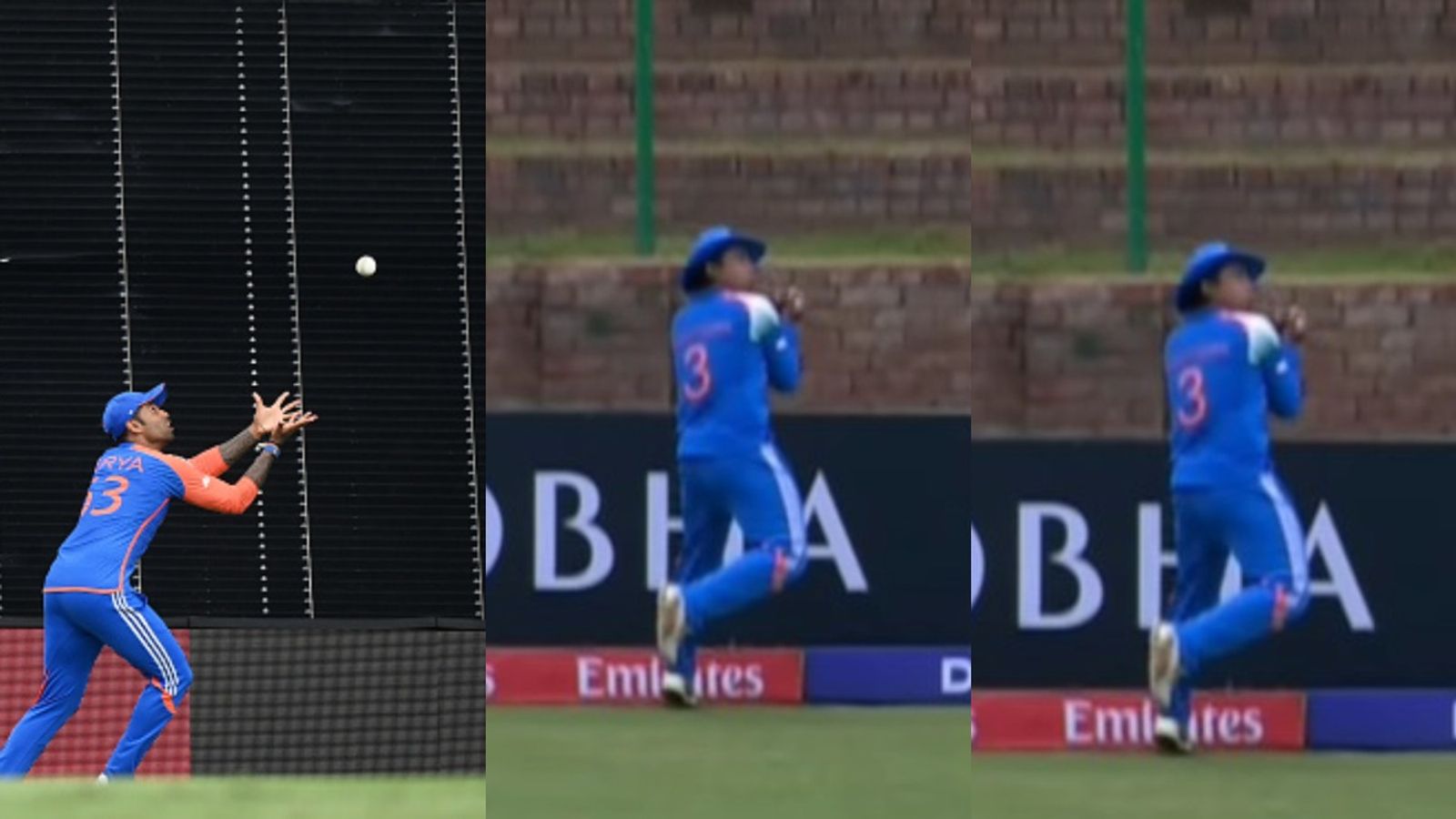 WATCH: Vaibhav Sooryavanshi’s smart boundary catch sparks Suryakumar Yadav comparisons Vaibhav Sooryavanshi and Suryakumar Yadav taking catch (X Sceengrab)