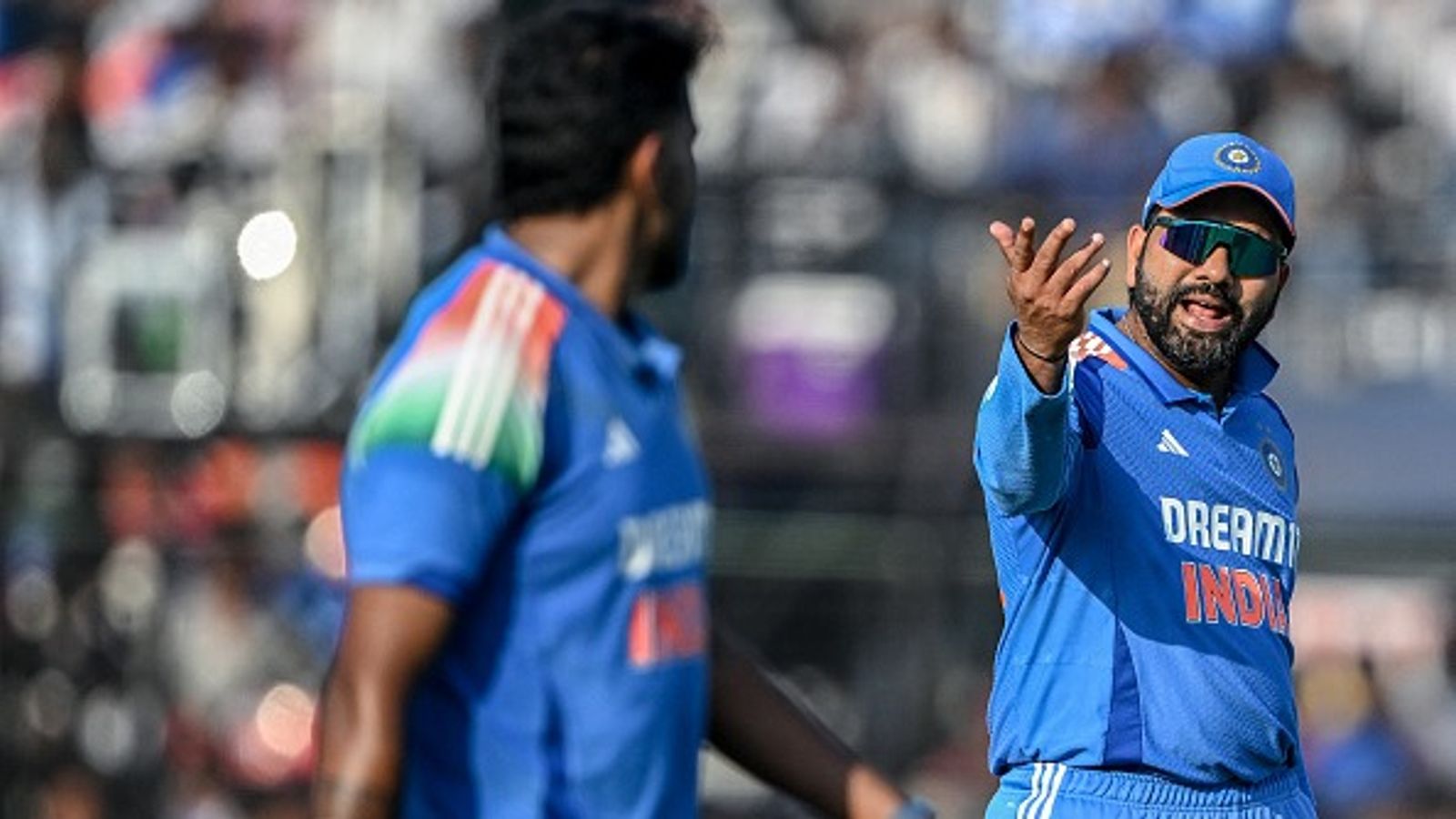 WATCH: Harshit Rana reveals one advice from Rohit Sharma he’ll never forget Rohit Sharma (R) speaks with teammate Harshit Rana during the second one-day international (ODI) cricket match between India and Australia. (Getty)