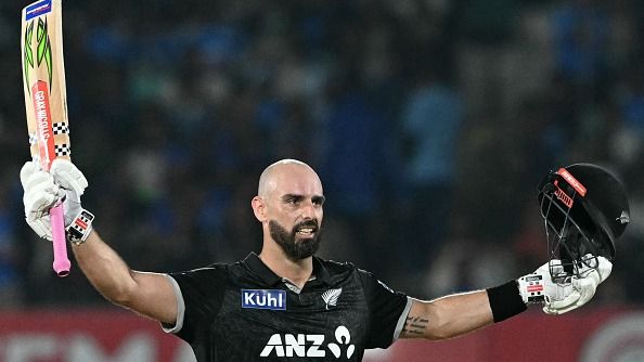 New Zealand's star batter Daryl Mitchell in this frame. (Getty)